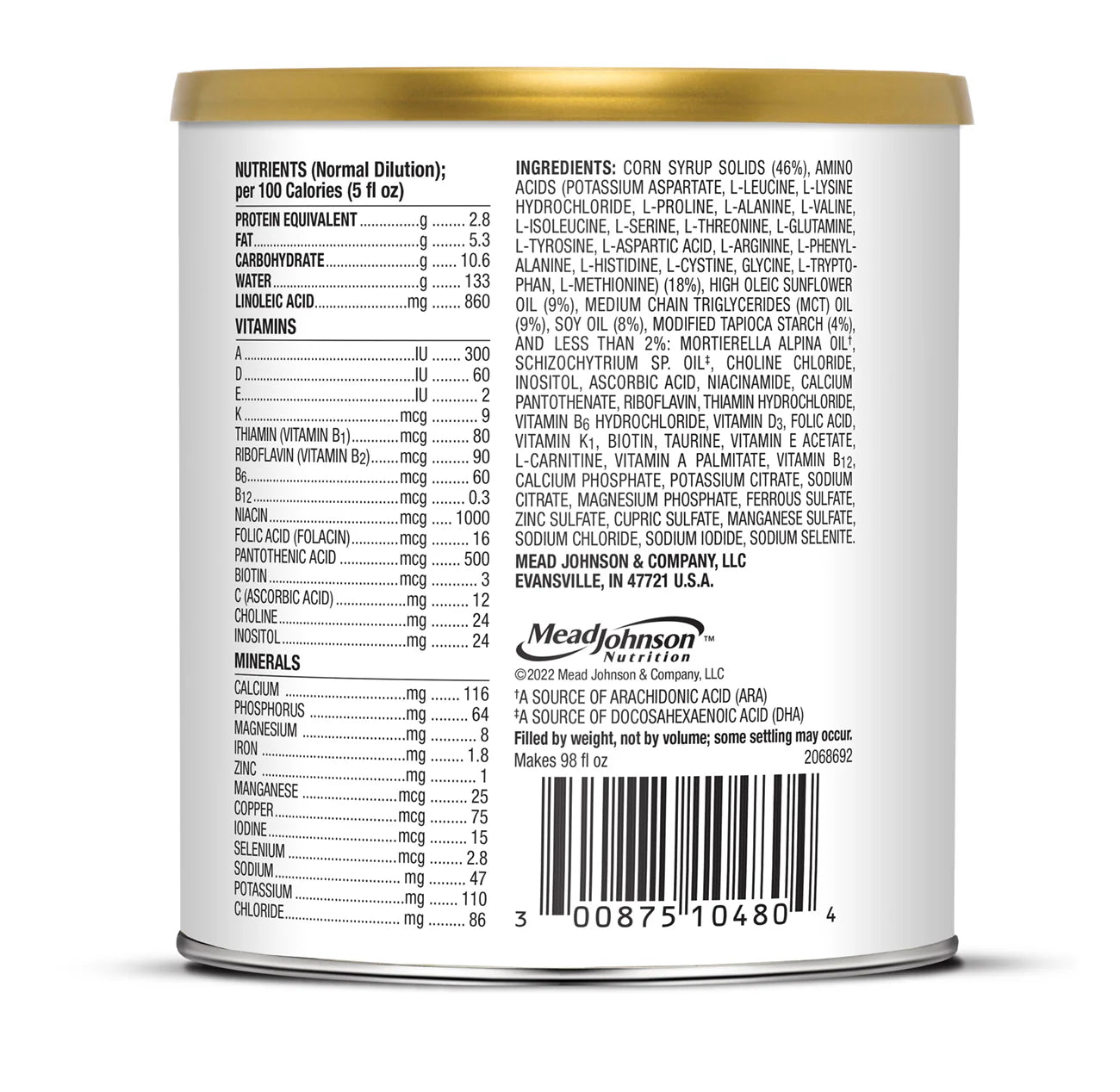 PurAmino Amino Acid-based Infant Formula (Powder - 14.1 oz Can)